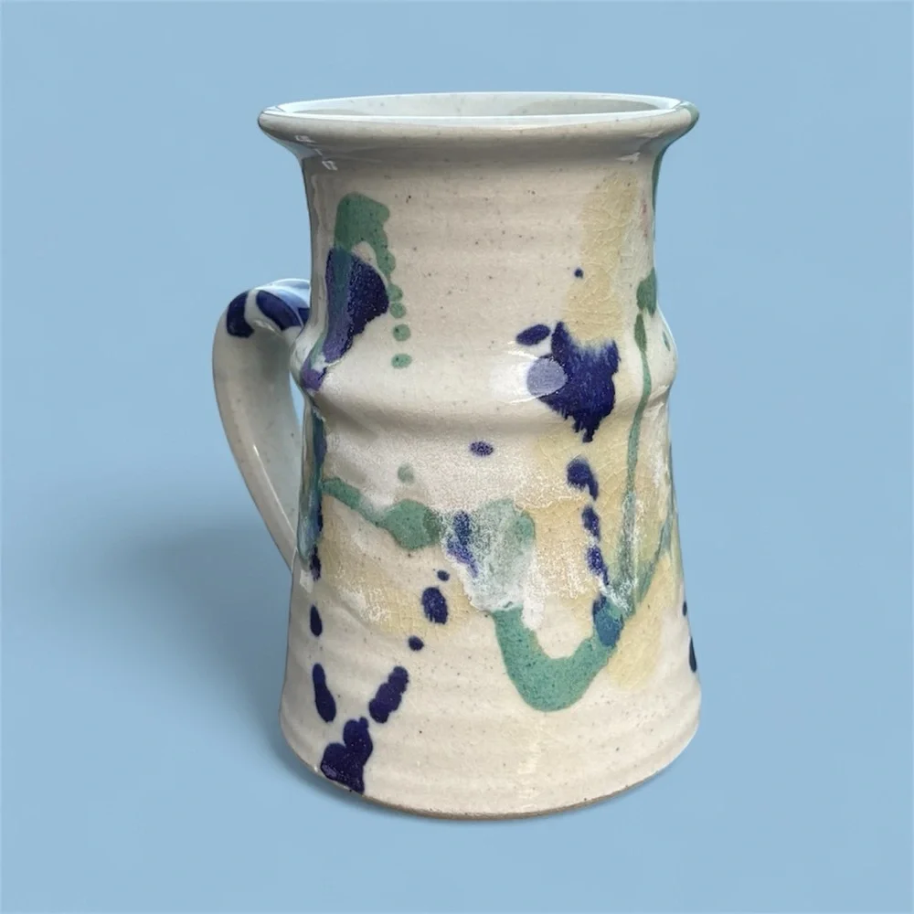 Bruce Larrabee Ceramic Large Mug Studio Pottery Hand Spun 70s - Picture 3 of 8
